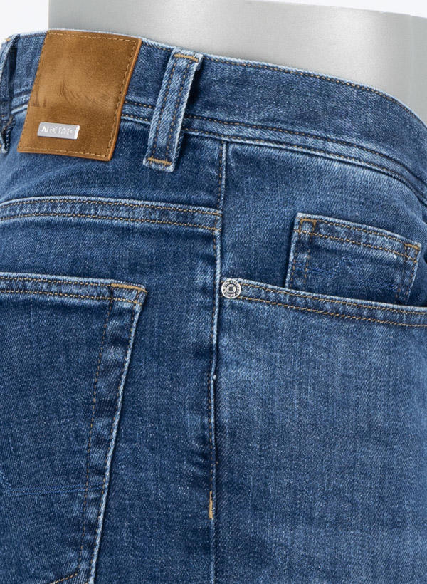 Alberto, Jeans Pipe, Regular Fit, Kaschmir-Baumwolle, dunkelblau