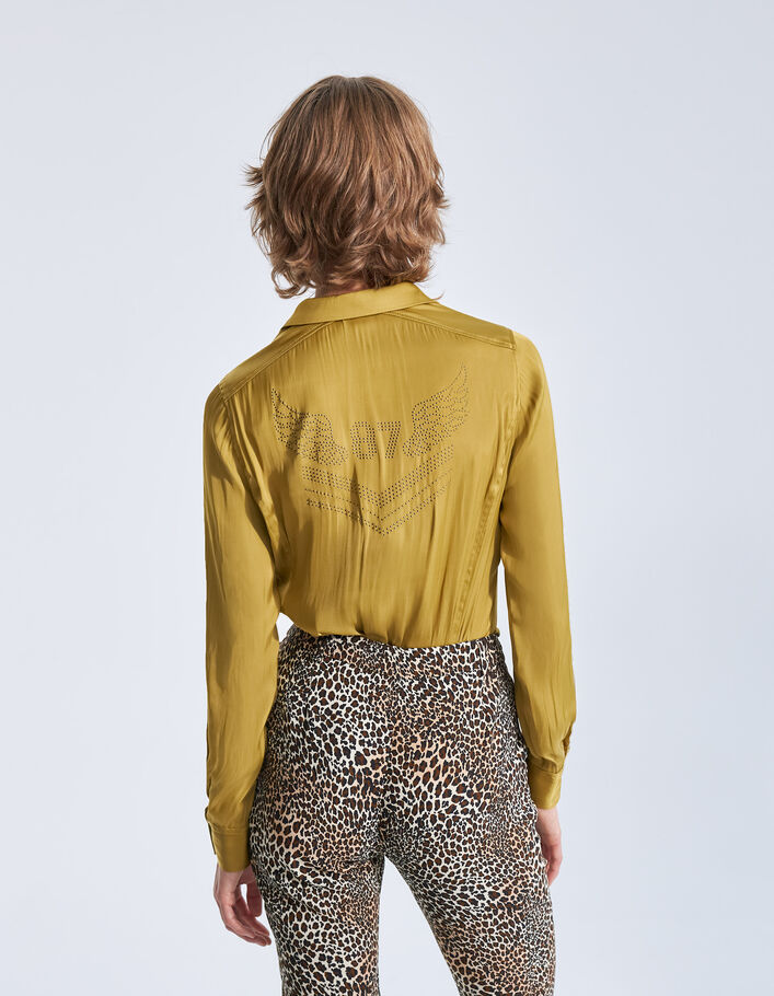 Chemise absinthe avec visuel clouté dos Femme