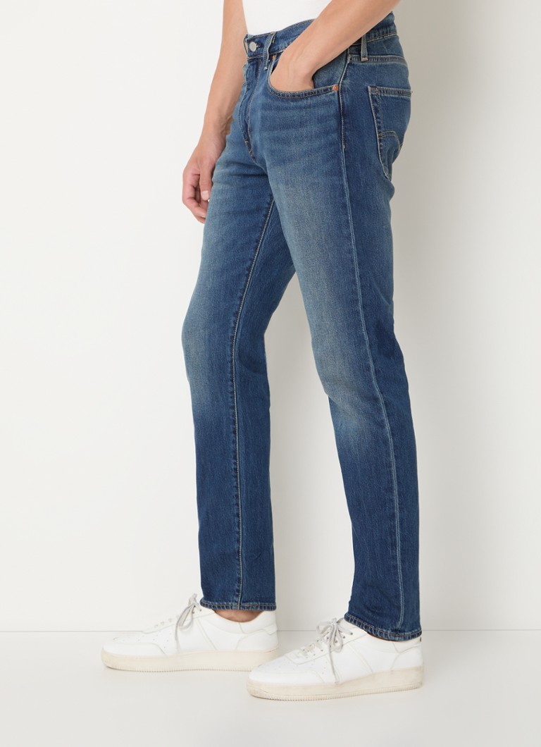 Jeansy Levi's 512 slim fit, ciemne przetarcia