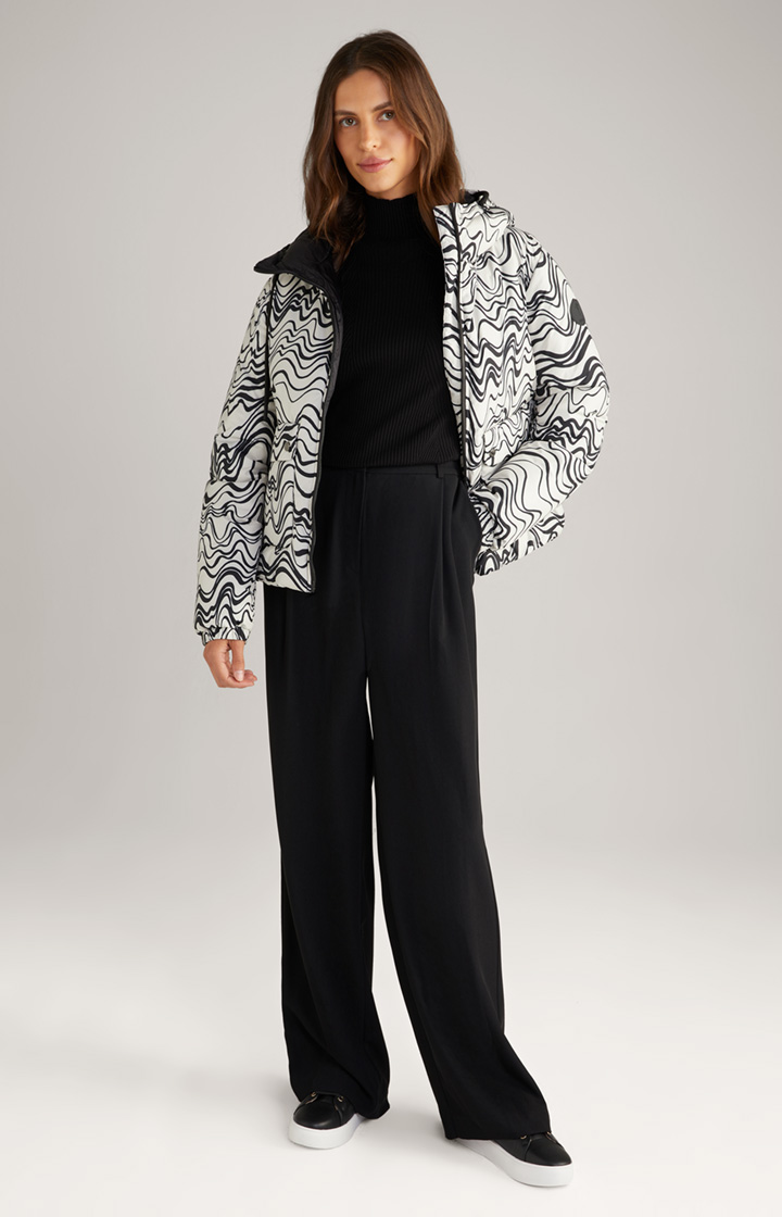 Jacke in Schwarz/Ecru gemustert