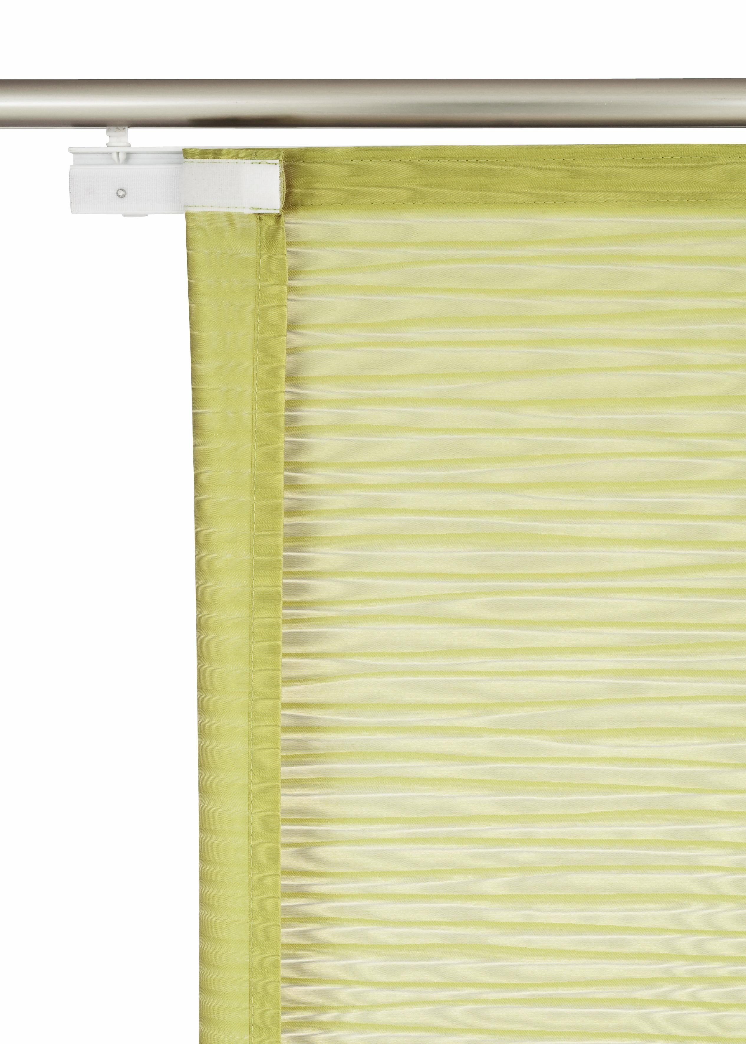 Schiebegardine Sarnia, HOME WOHNIDEEN, Klettband (1 St), halbtransparent, Voile, ohne Montagezubehör, 57 cm