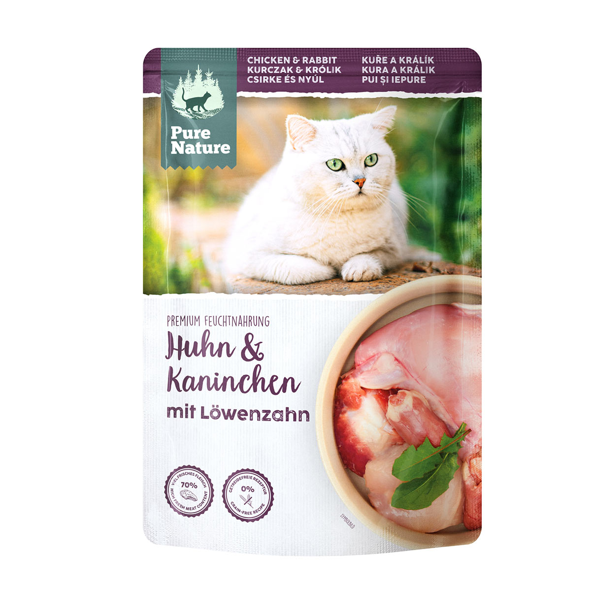 Pure Nature ADULT Huhn & Kaninchen mit Löwenzahn bei ZooRoyal