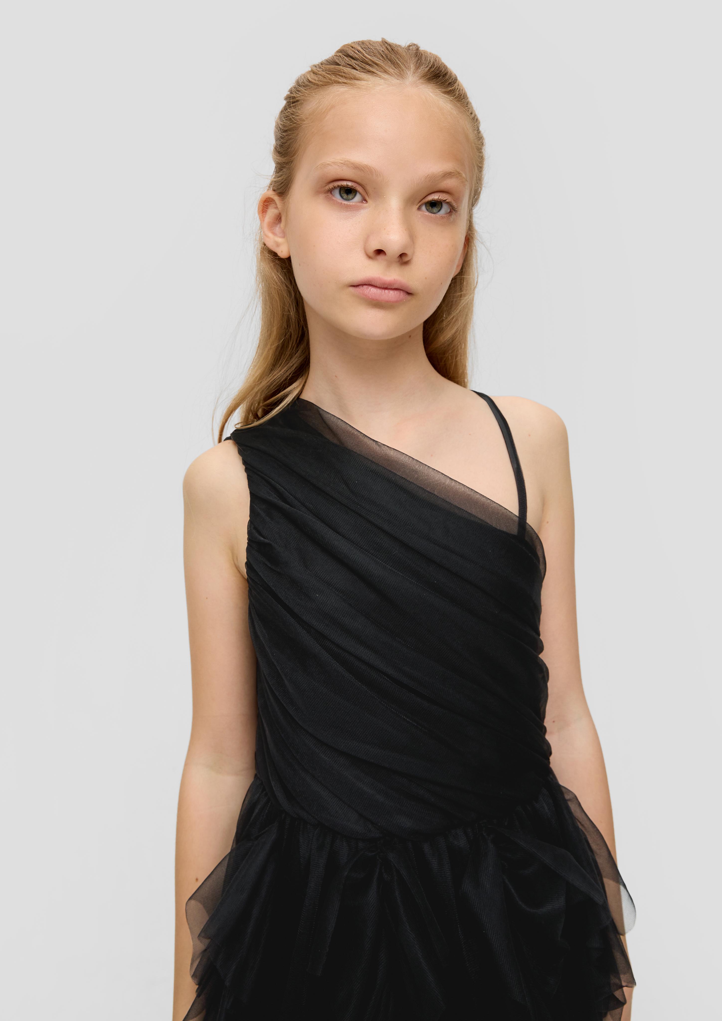 One-Shoulder-Kleid mit Volantrock  2141700-9999