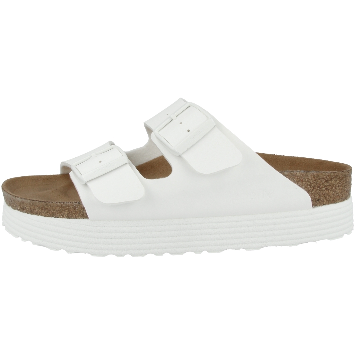Papillio Arizona Grooved Birko-Flor schmal Sandale weiss