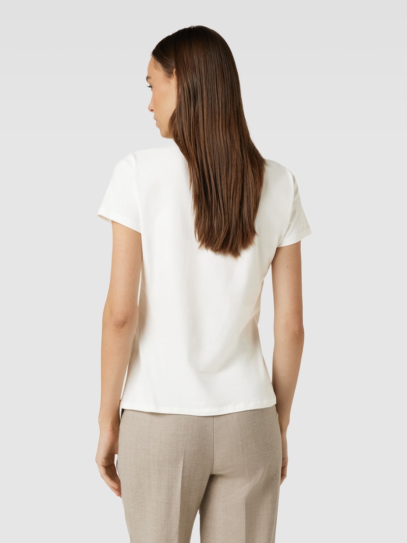T-Shirt mit Ziersteinbesatz in weiss