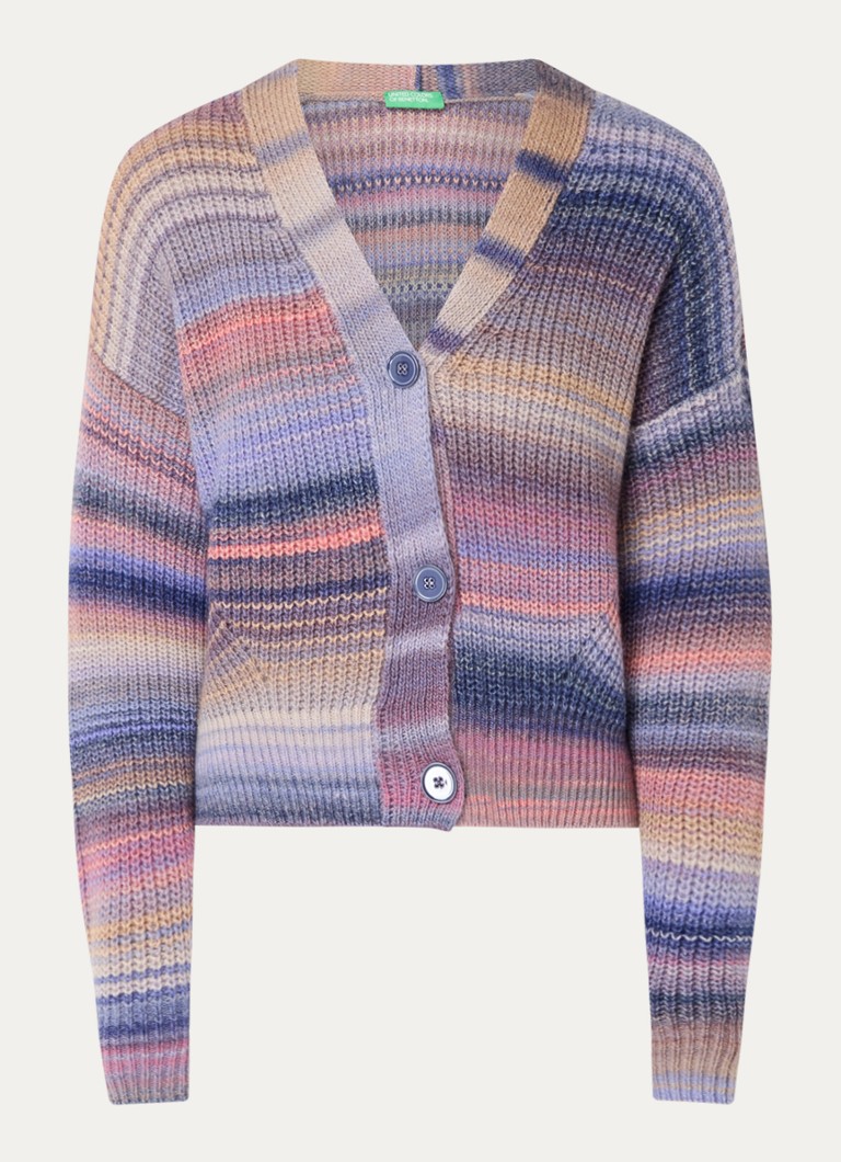 Cardigan Benetton din amestec de lână brută