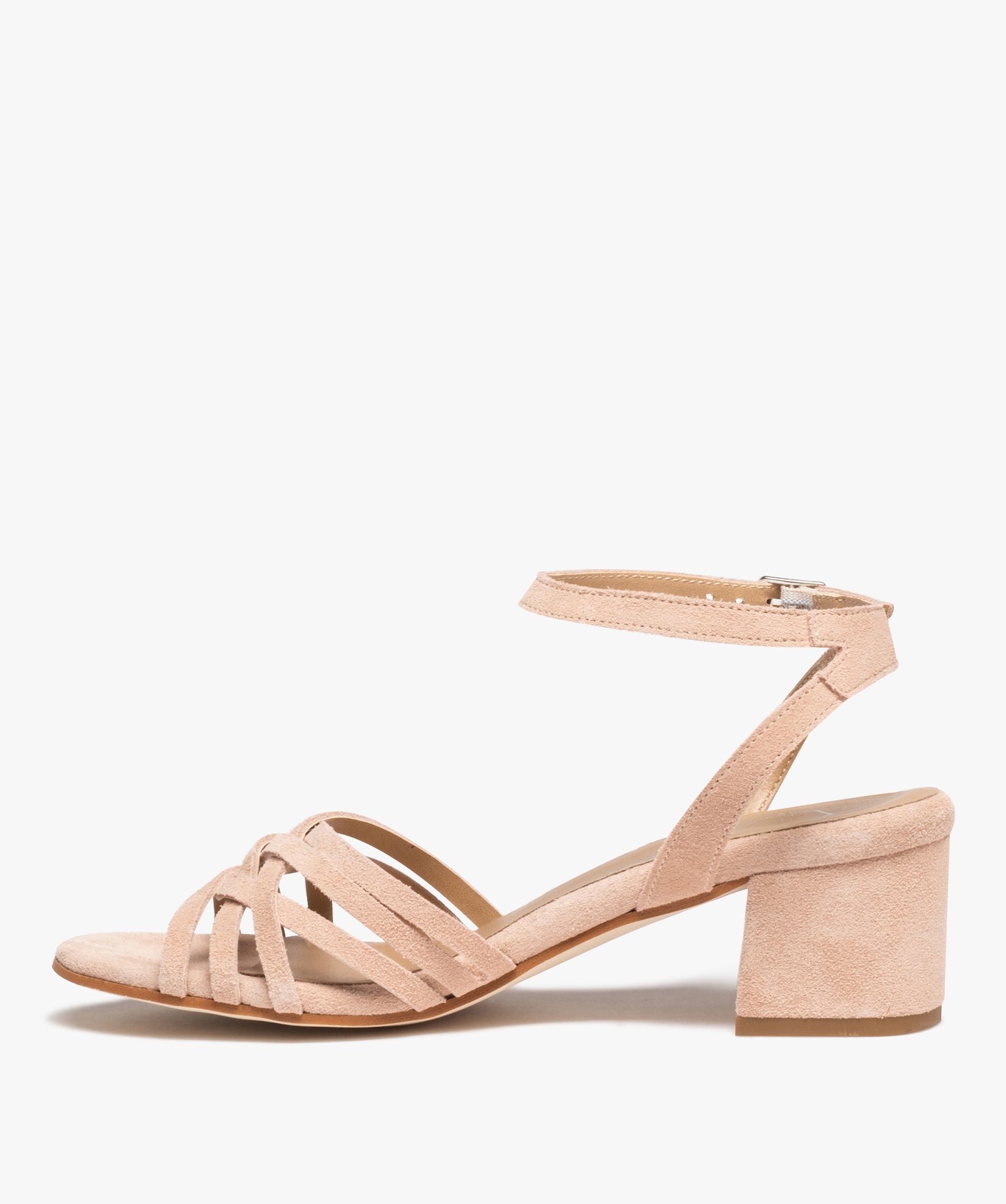 Sandales femme avec brides en crote de cuir - Tanéo gris clair | GEMO