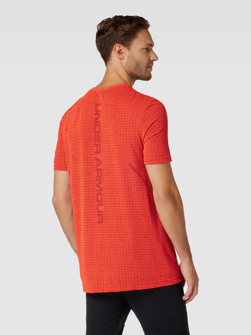 T-Shirt mit Karomuster in dunkelrot