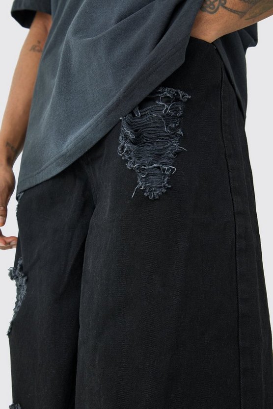 Tall zerrissene Twill Jogginghose
