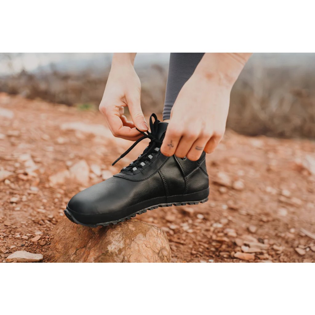 Ahinsa Hiker Trek shoes Black Barfußschuhe