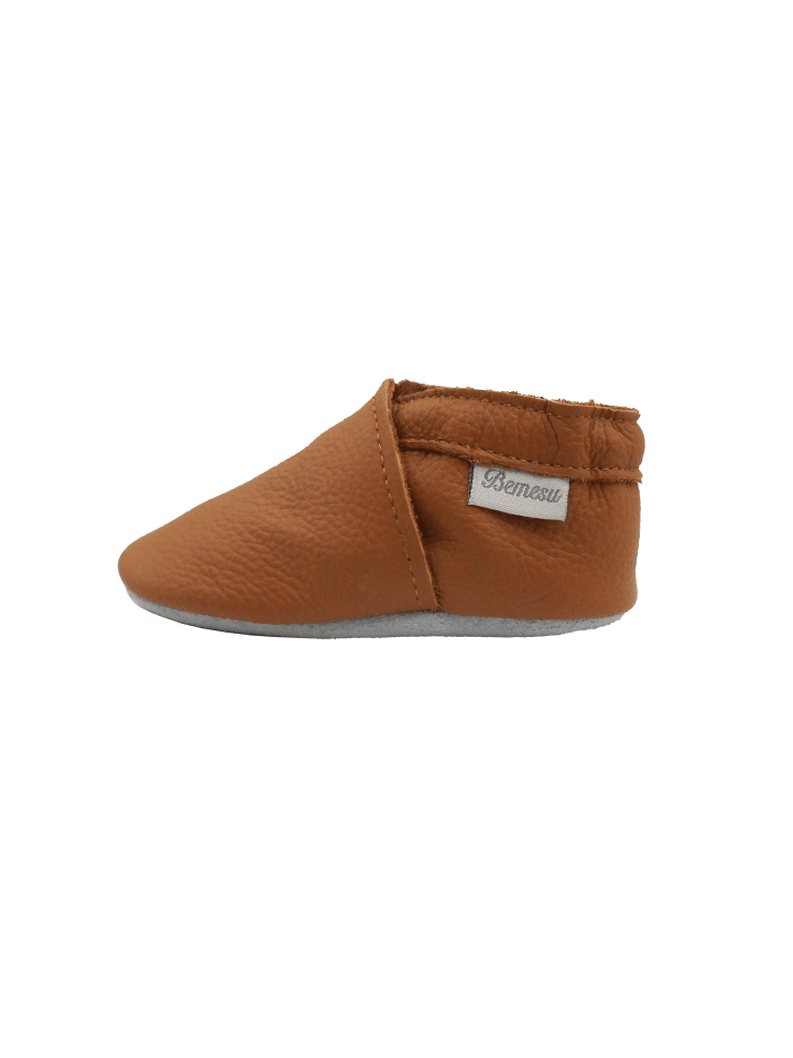 Yalion Leder-Krabbelschuhe in Braun günstig kaufen