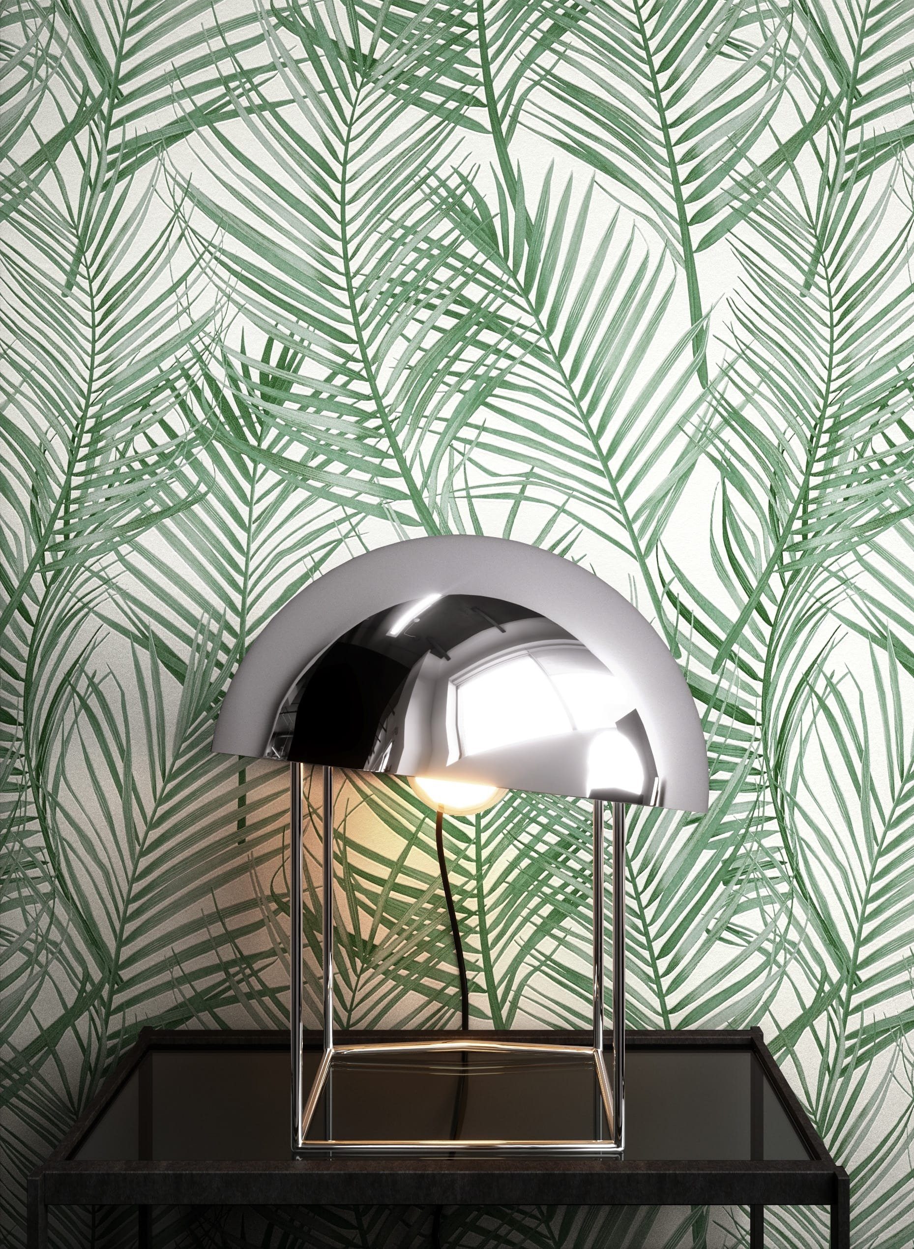 Newroom Vliestapete, Grün Tapete Modern Dschungel - Mustertapete Blumentapete Weiß Tropisch Floral Palmen Blätter für Wohnzimmer Schlafzimmer Küche