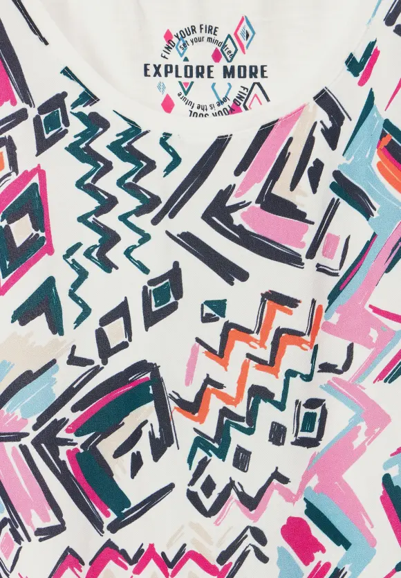 CECIL Materialmix T-Shirt