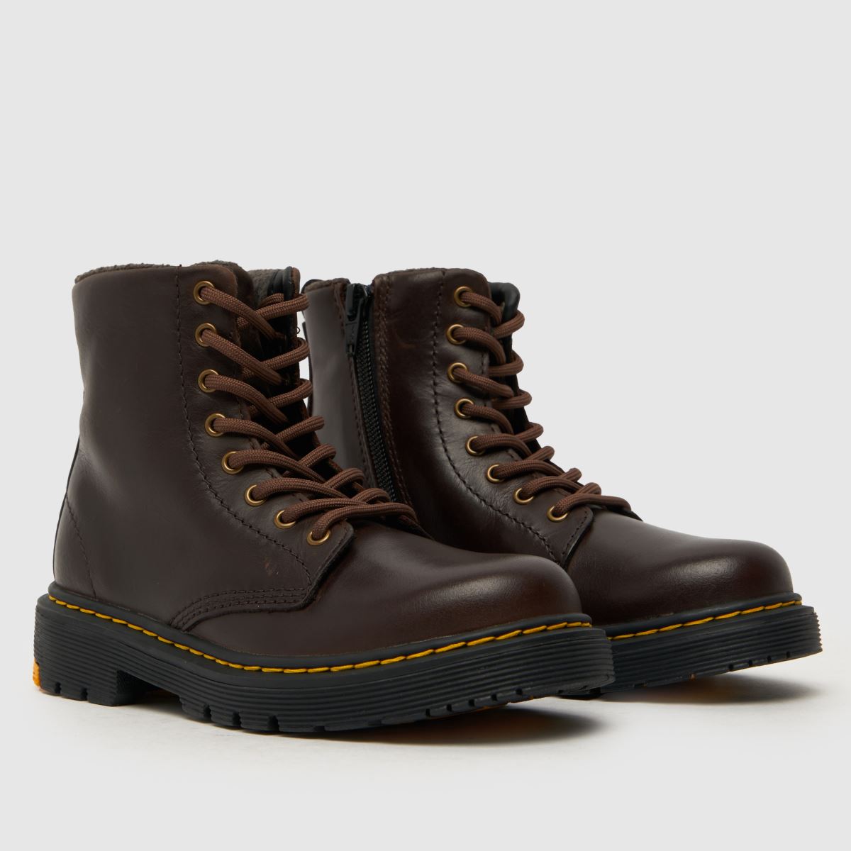 Dr Martens bruna 1460 Junior stövlar för pojkar