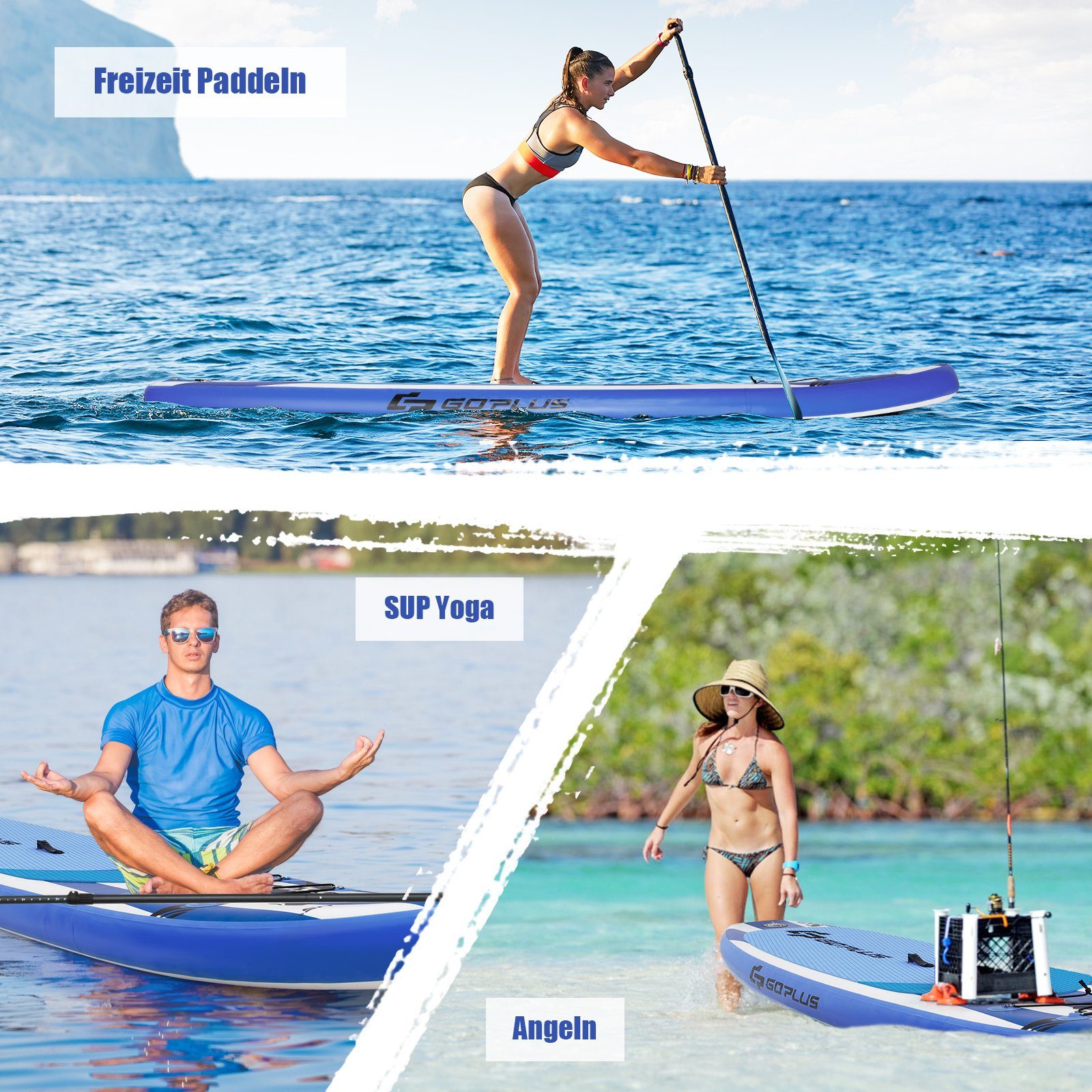 COSTWAY SUP-Board Stand Up Paddling Board, mit Paddel & Pumpe