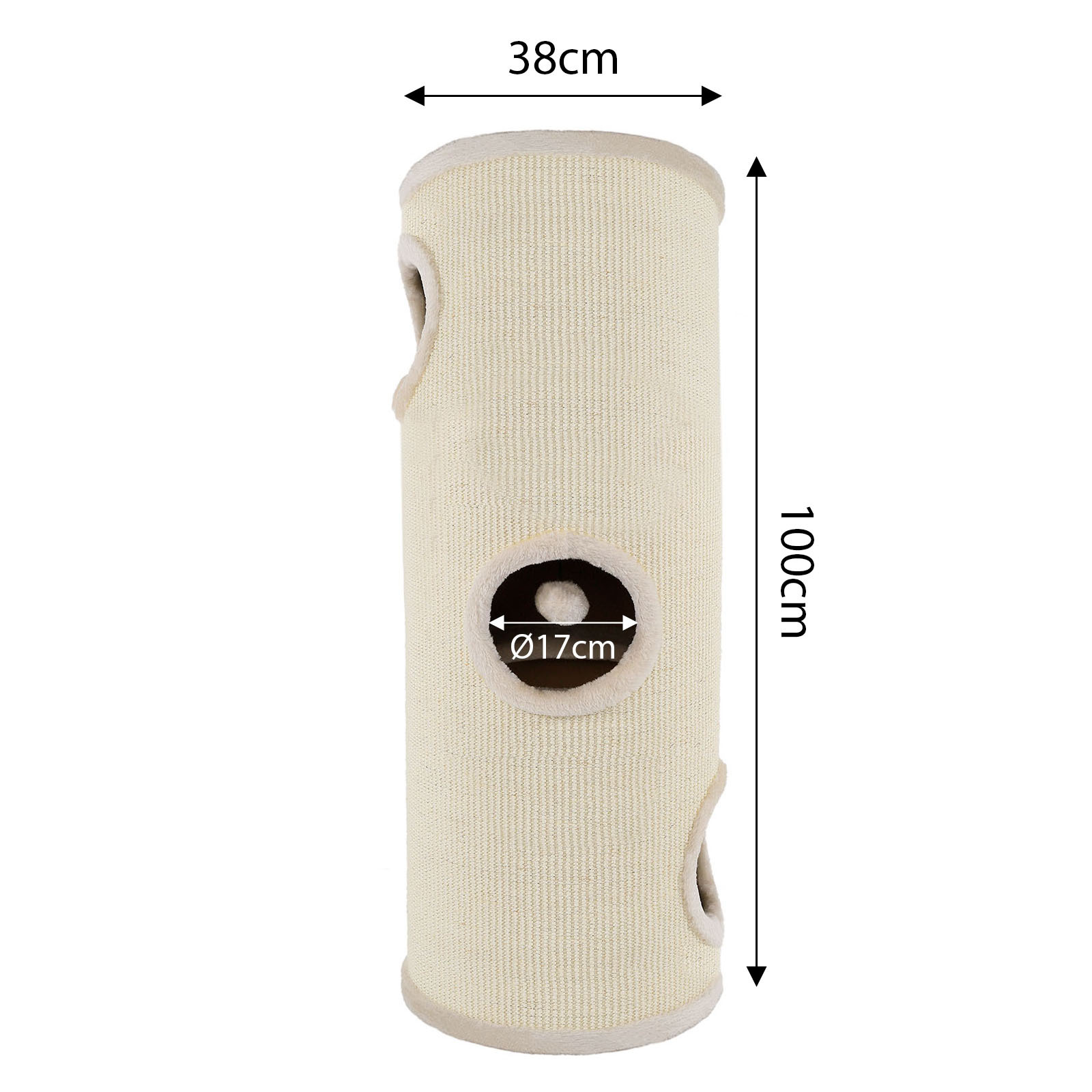 Lionto Kratztonnen Lionto 100cm Kratztonne mit Sisal beige