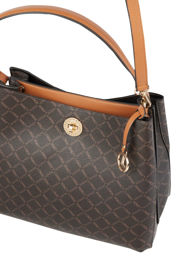 Hobo Bag mit Logo-Muster Modell 'Filiberta' in mittelbraun