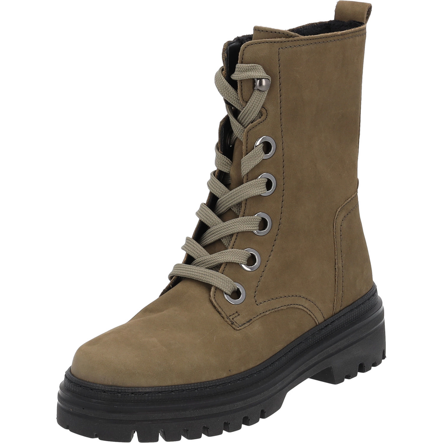Gabor 91.721, Schnürstiefeletten, Damen, Grün (oliv)