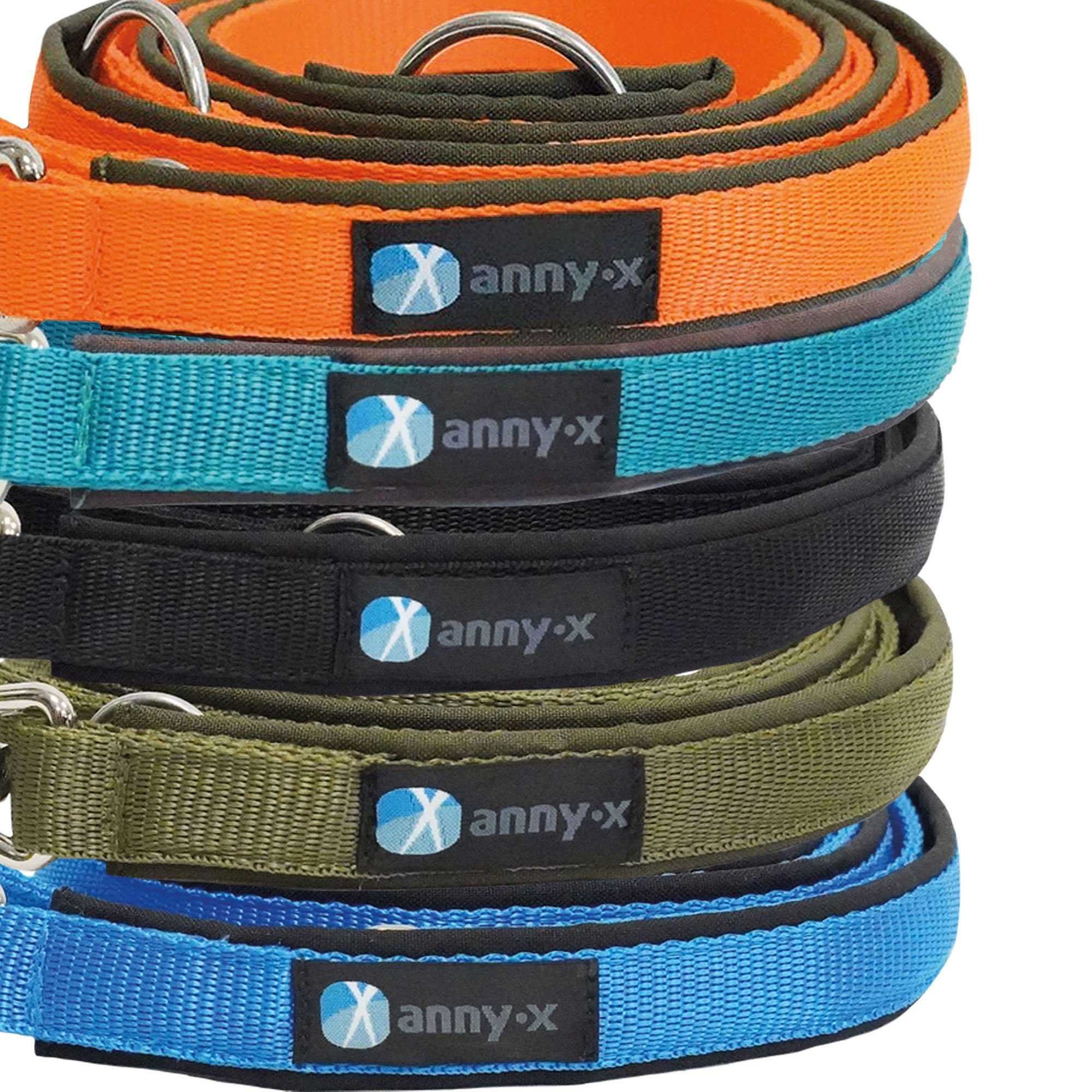 AnnyX Führleine Annyx Führleine Classic Bolt Fun 4fach verstellbar, Nylon (1-tlg), Aus abriebfesten Materialien