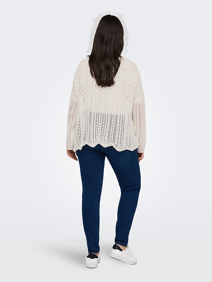 ONLY Carmakoma Cardigan in Creme günstig kaufen