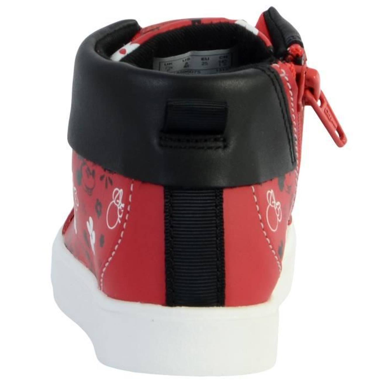 Basket Montante Cuir Enfant Clarks City Mouse rouge