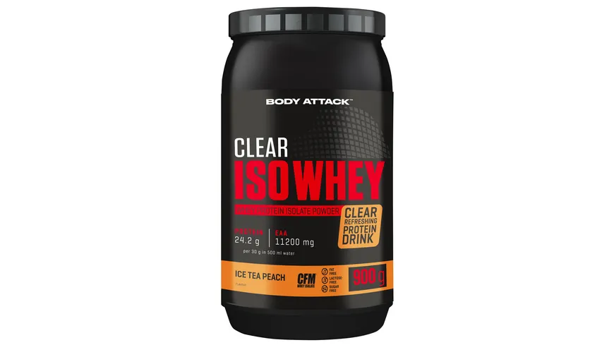 Body Attack Clear Iso Whey Ice Tea Peach 900 g