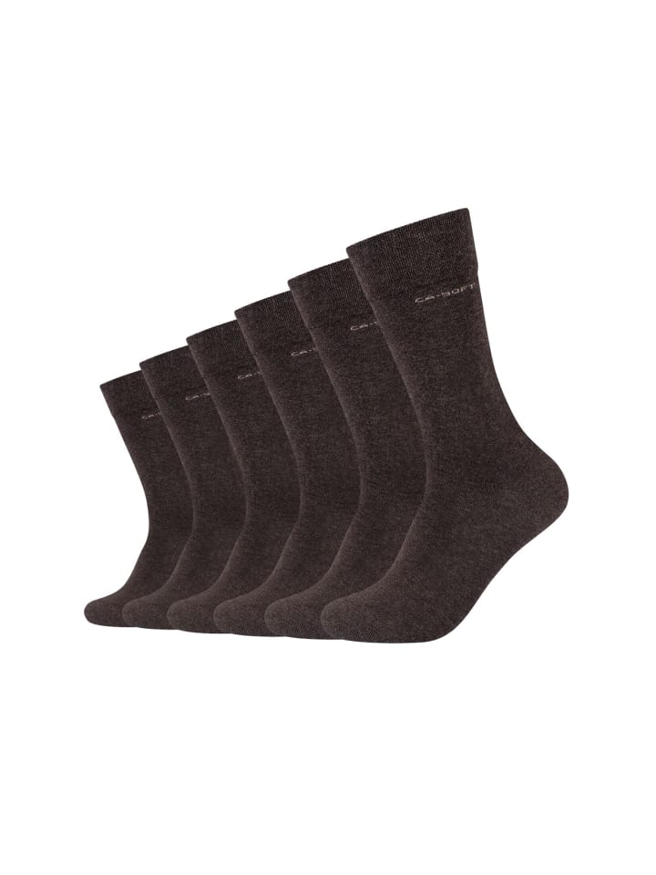 camano Socken 6er Pack ca-soft in dunkelbraun melange günstig kaufen