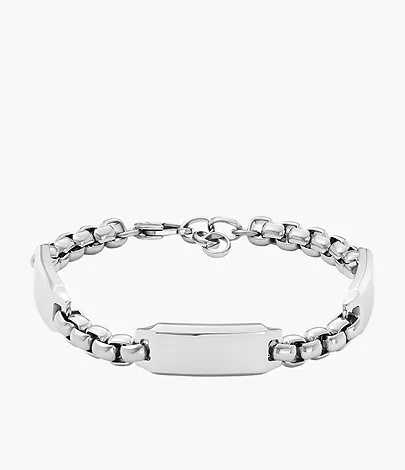 Fossil Armband Drew Plakette Edelstahl