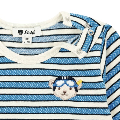 T-Shirt langarm, mittelblau für Jungs