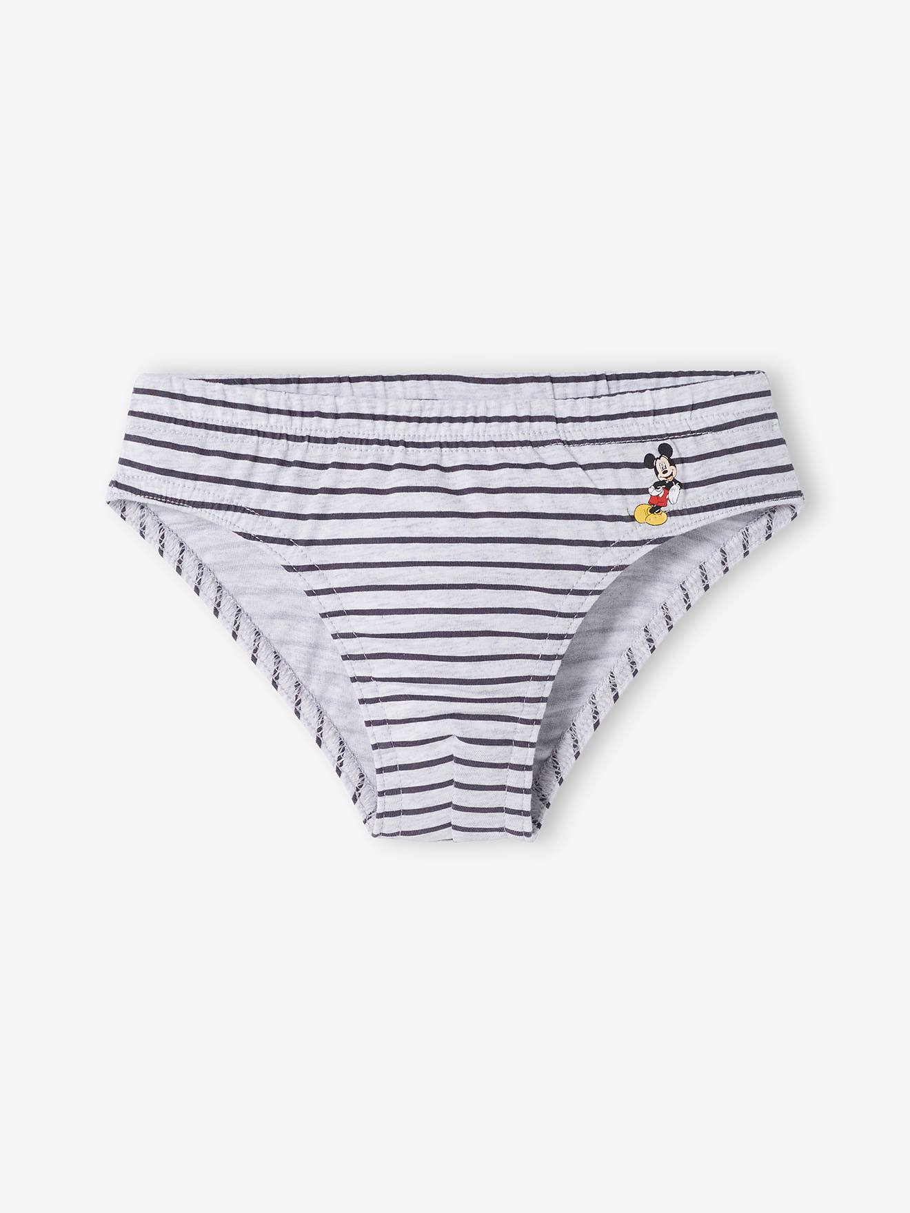 Lot de 7 slips DS® Mickey gris, gris chiné et bleu