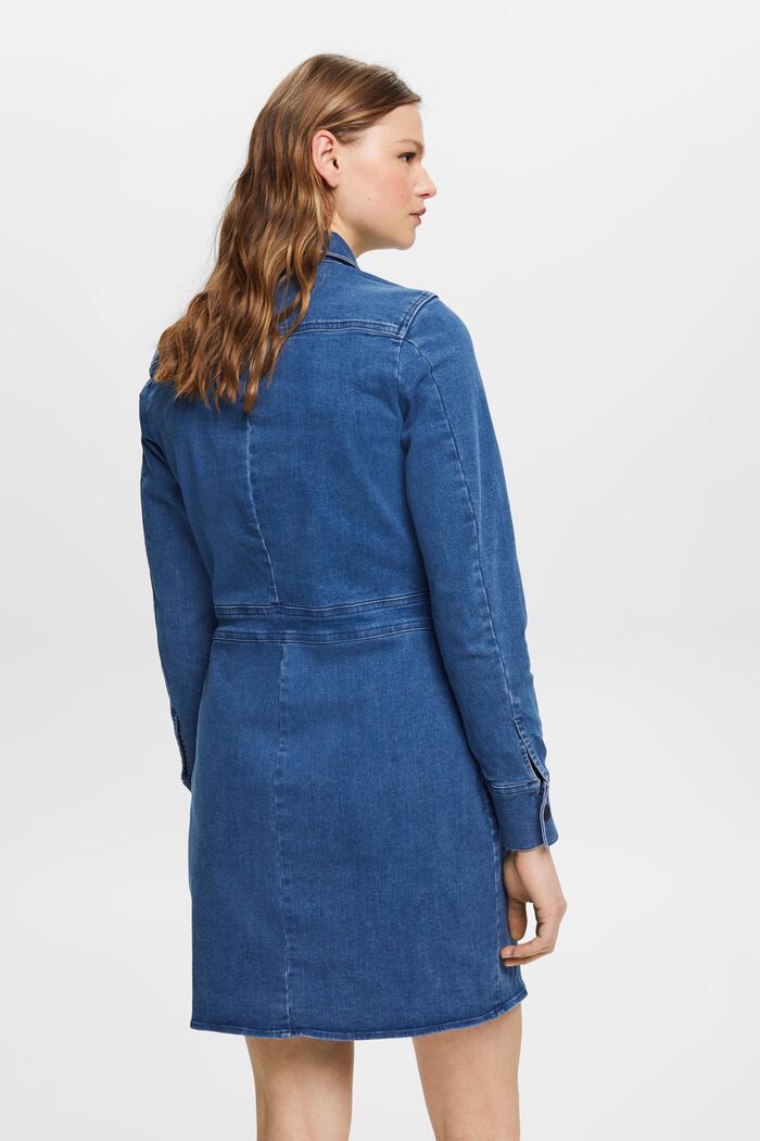 Jeans-Minikleid im Hemdstil