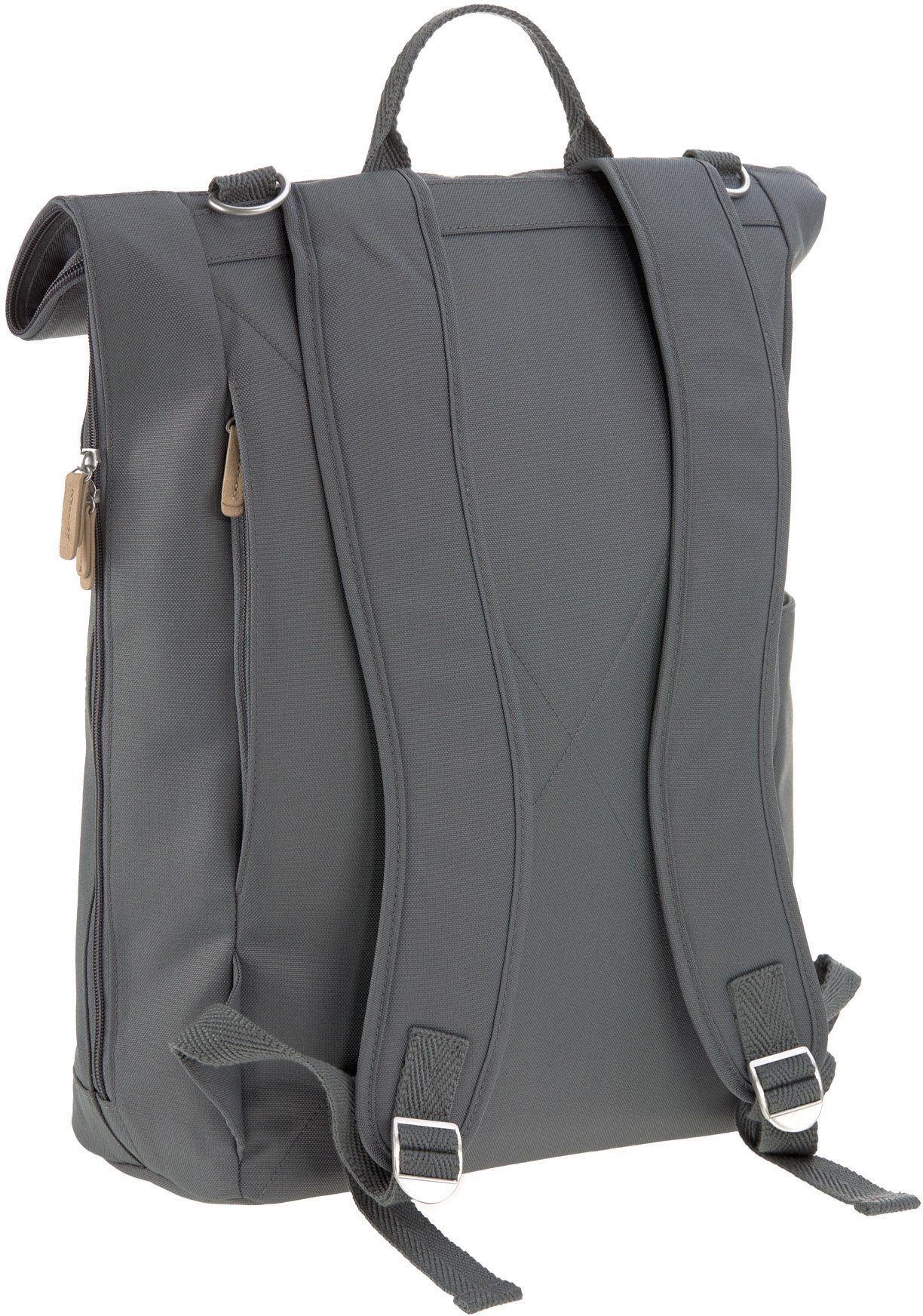 LÄSSIG Wickelrucksack Green Label, Rolltop, anthracite, PETA-approved vegan; zum Teil aus recyceltem Material