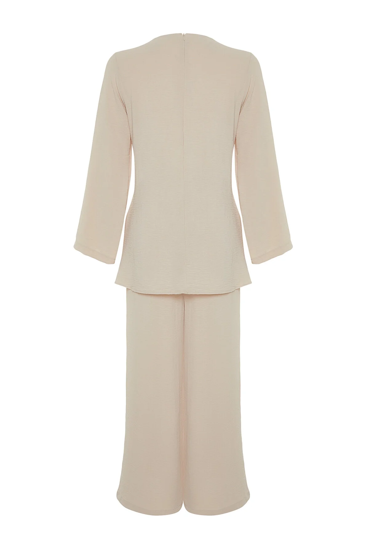Trendyol Modest  Steinfarbenes Aerobin-Tunika-Hose-Set mit gewebter Unterseite und Oberteil TCTSS24US00009