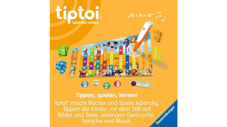 Ravensburger tiptoi - Der verrückte Rechen-Zoo - Lernspiel ab 4 Jahren