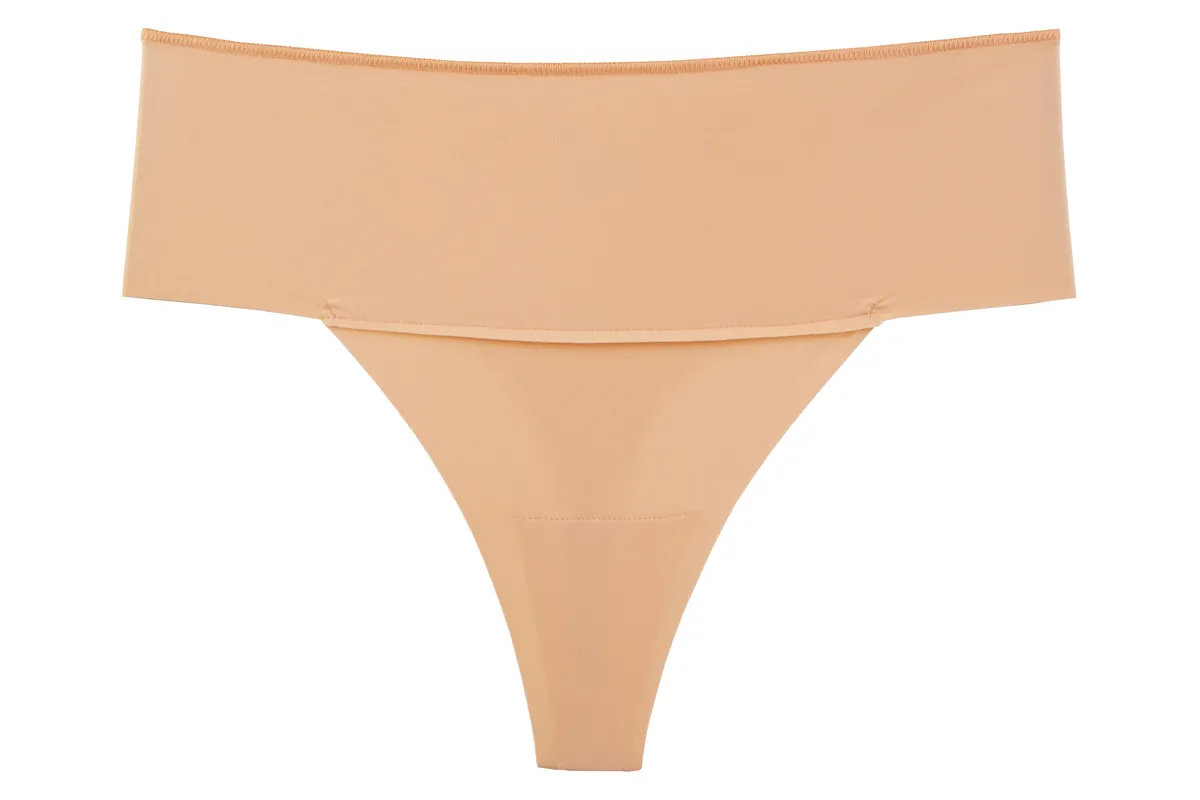 Nicoletta  Damenhöschen, Tanga mit hoher Taille, lasergeschnitten, flexibel, nicht abfärbend, große Größe, 5er-Packung TEN