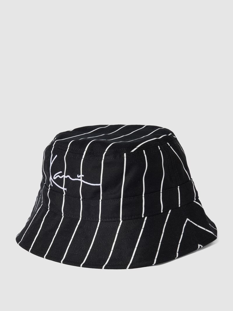 Bucket Hat mit Nadelstreifen in black