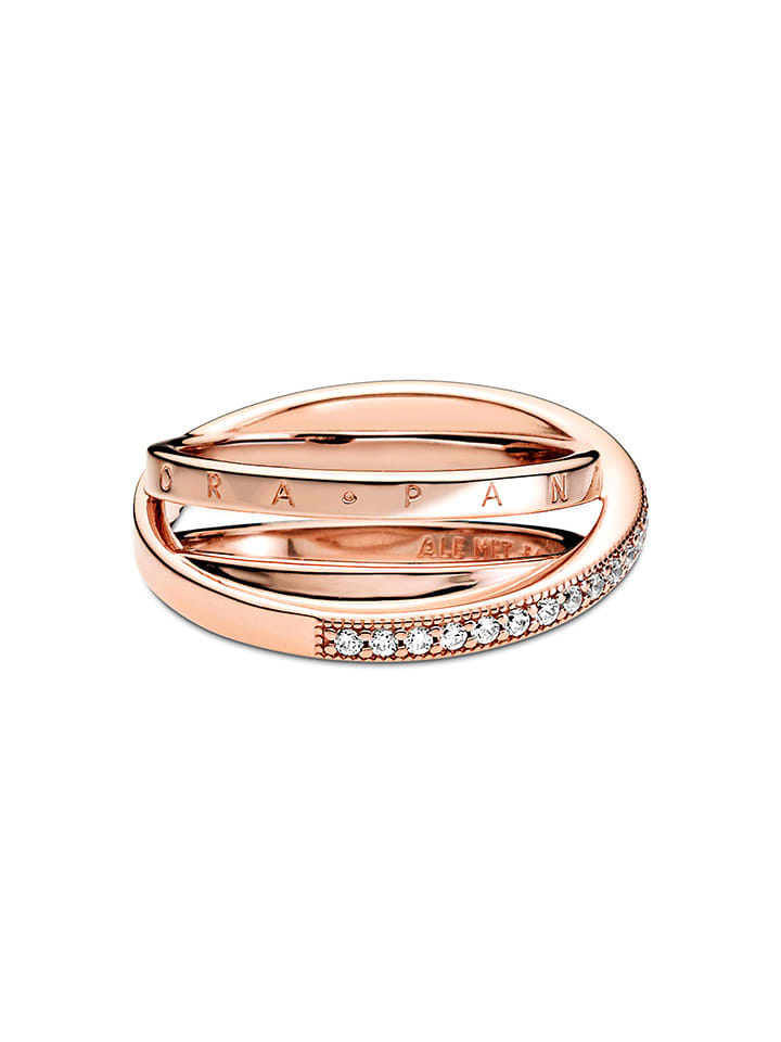Pandora Rosévergold. Ring mit Zirkonias günstig kaufen