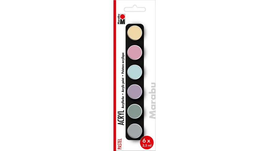 Marabu Acrylfarben 6er Set PASTEL 21 ml