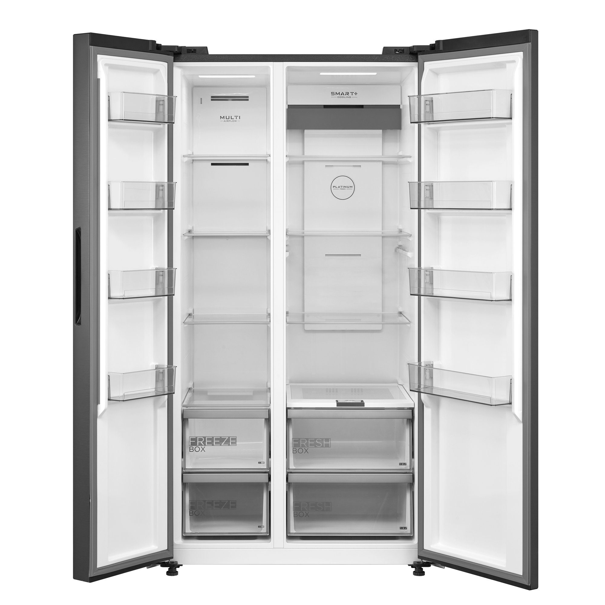 Midea Side-by-Side MDRS791MIC46, 177,5 cm hoch, 91 cm breit, NoFrost, Touch-Bedienung, schnell Gefrierfunktion