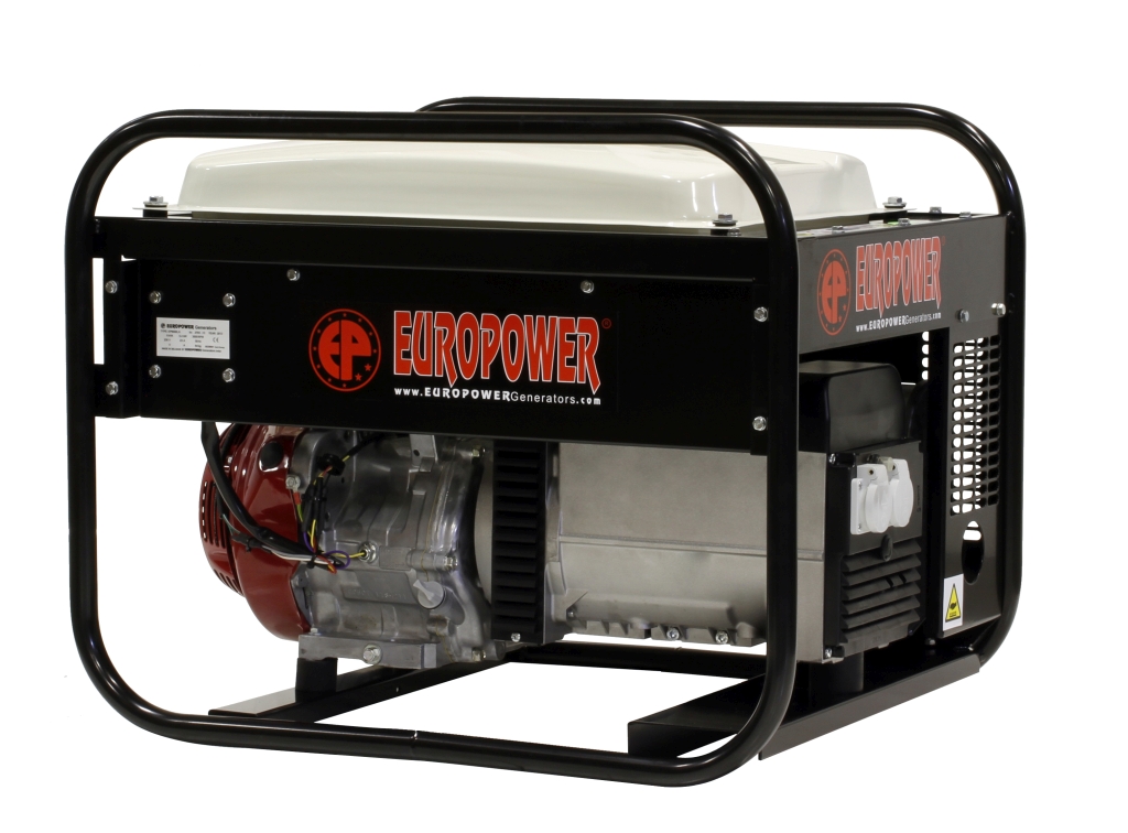 Europower 950000604 EP6000LN generator 6 KVA med Honda bensinmotor 2x 230 Volt (16A) Manuell start 950000604