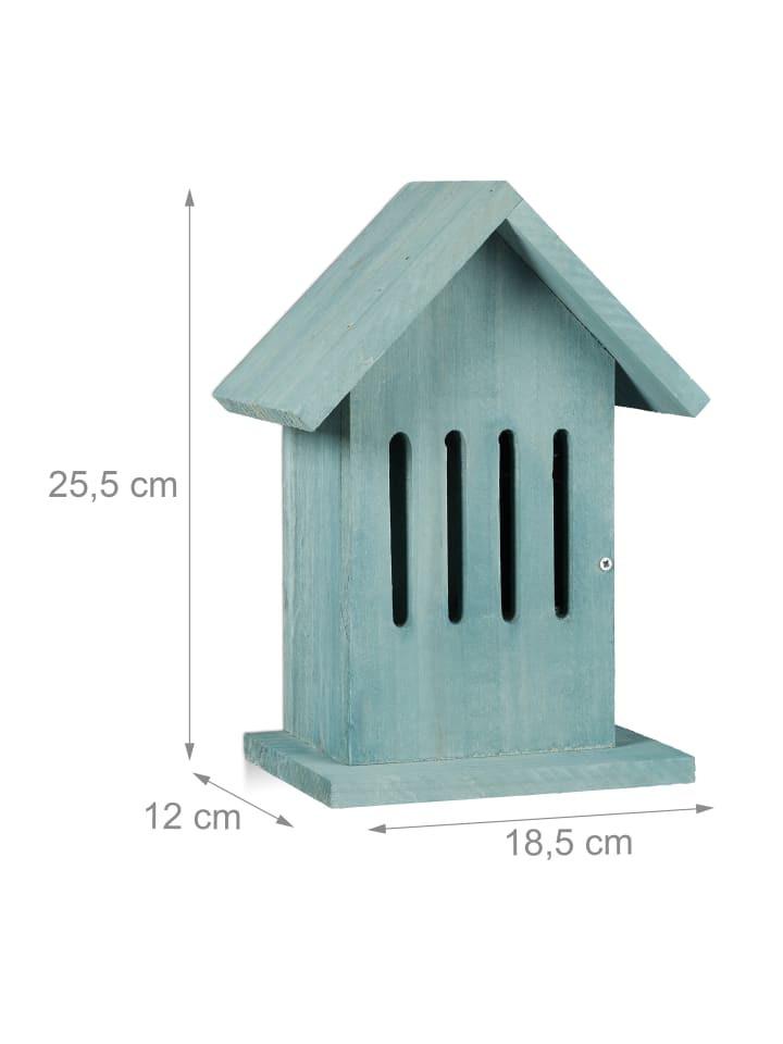 relaxdays Schmetterlingshaus in Türkis - (B)18,5 x (H)25,5 x (T)12 cm günstig kaufen onesize
