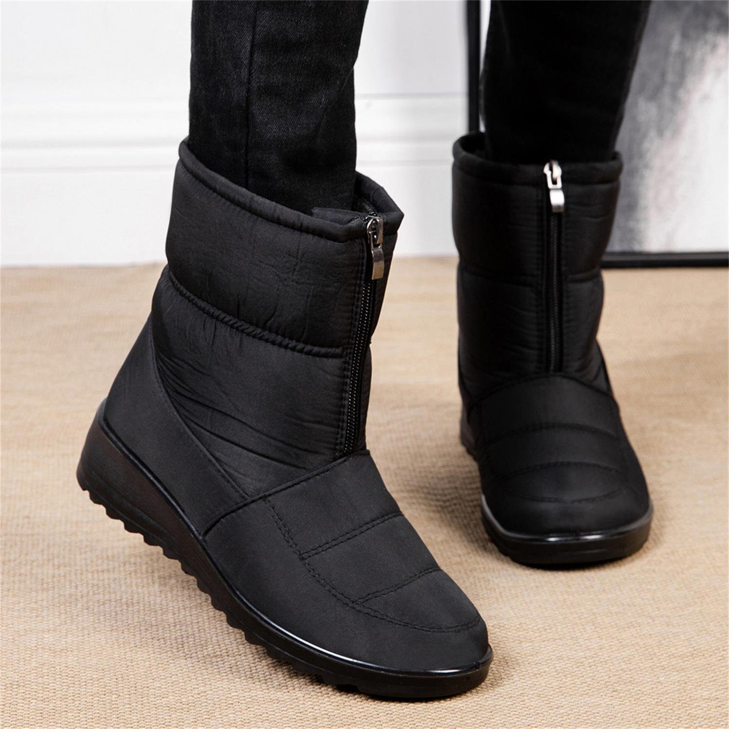 TOPMELON Schneestiefel Winterschuhe Damen Gefüttert Wasserdicht Snowboots