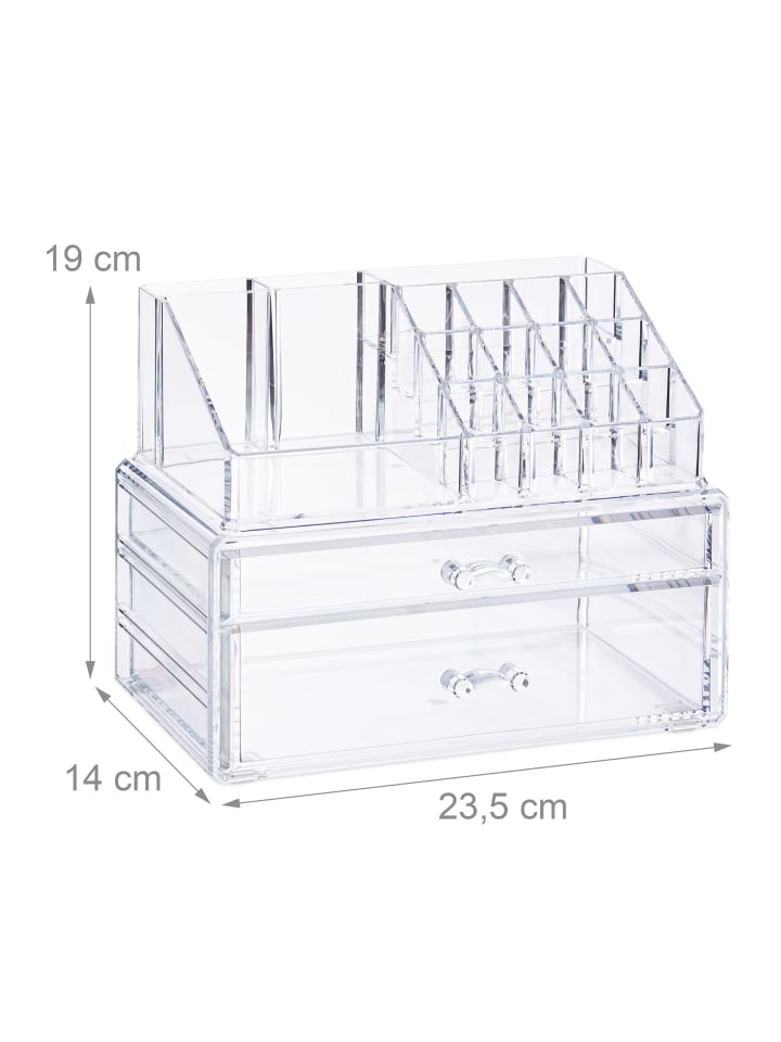 relaxdays Make Up Organizer in Transparent günstig kaufen onesize