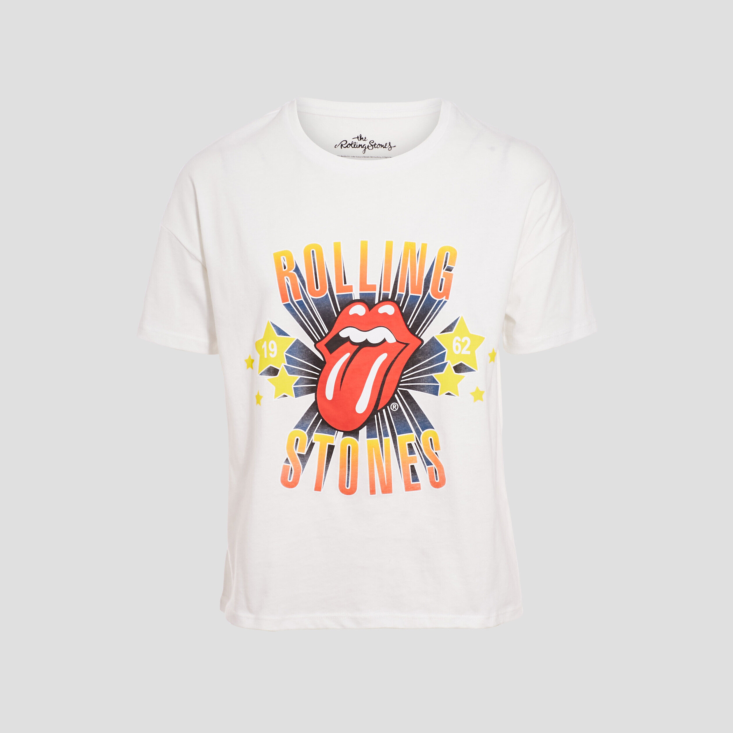 T-shirt Rolling Stones ecru femme | Cache Cache