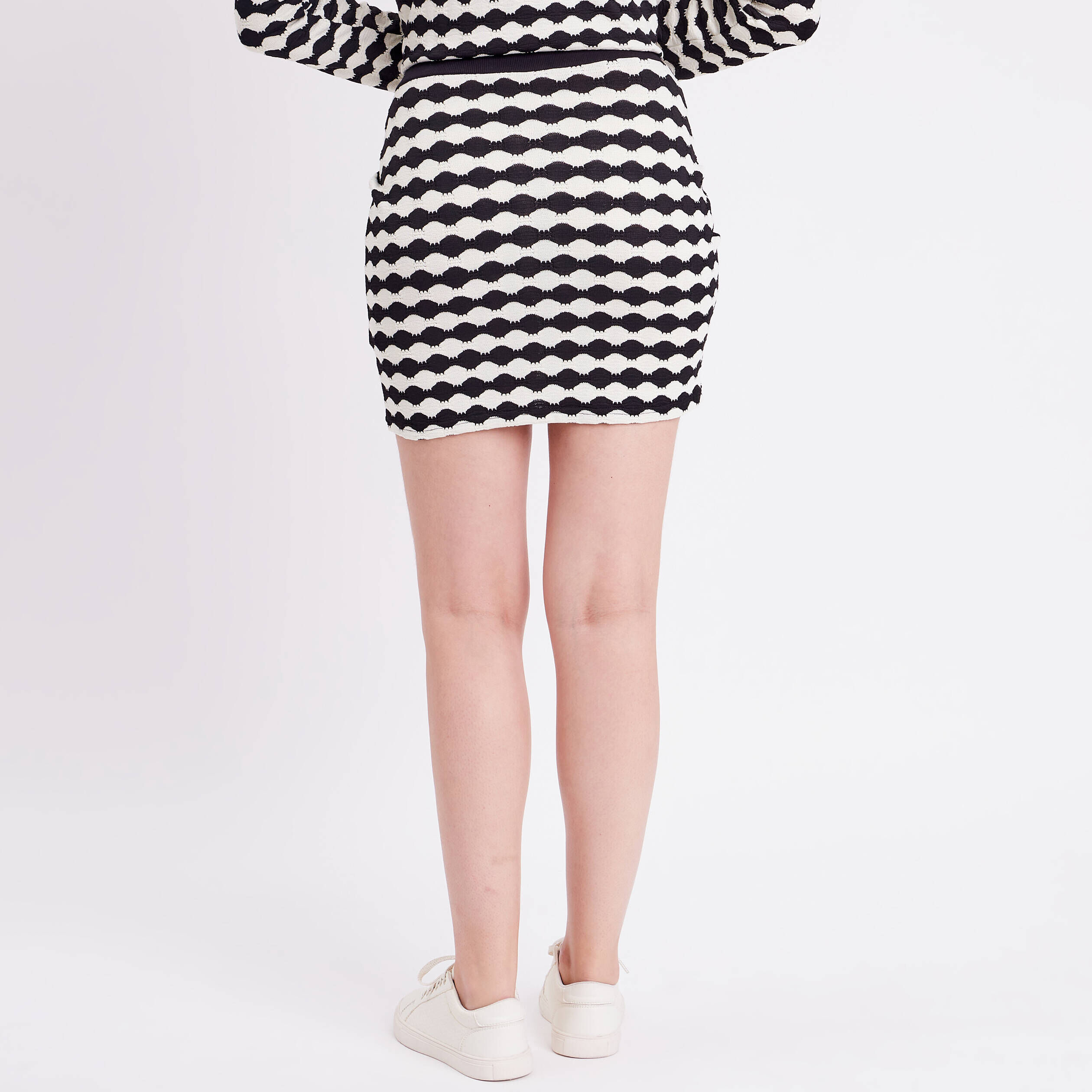 Jupe ajustée taille haute noir femme | Cache Cache