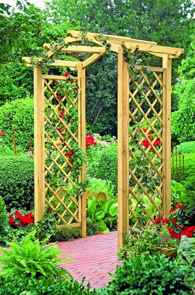 TETZNER & JENTZSCH Holz Rosenbogen Pergola ca. B154 x H230 x T100 cm, Durchgang ca. 110 cm