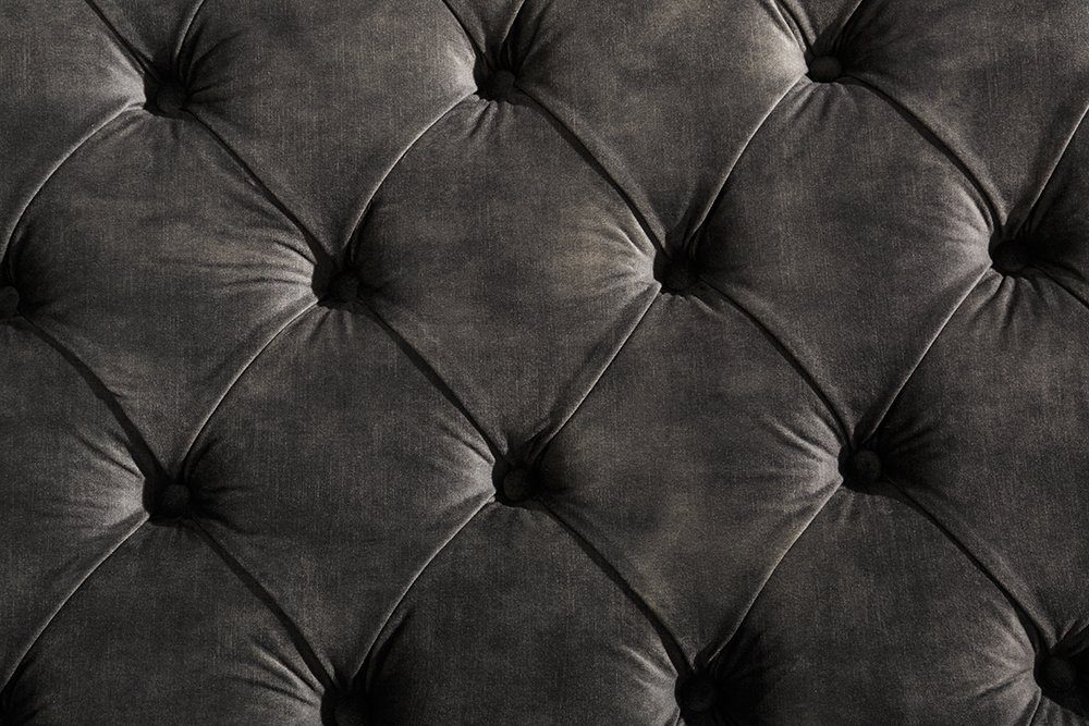 riess-ambiente Polsterbett PARIS 160x200cm grau olive (Einzelartikel, 1-tlg), Schlafzimmer · Samt · Gäste · Doppel · Queensize · Chesterfield Design
