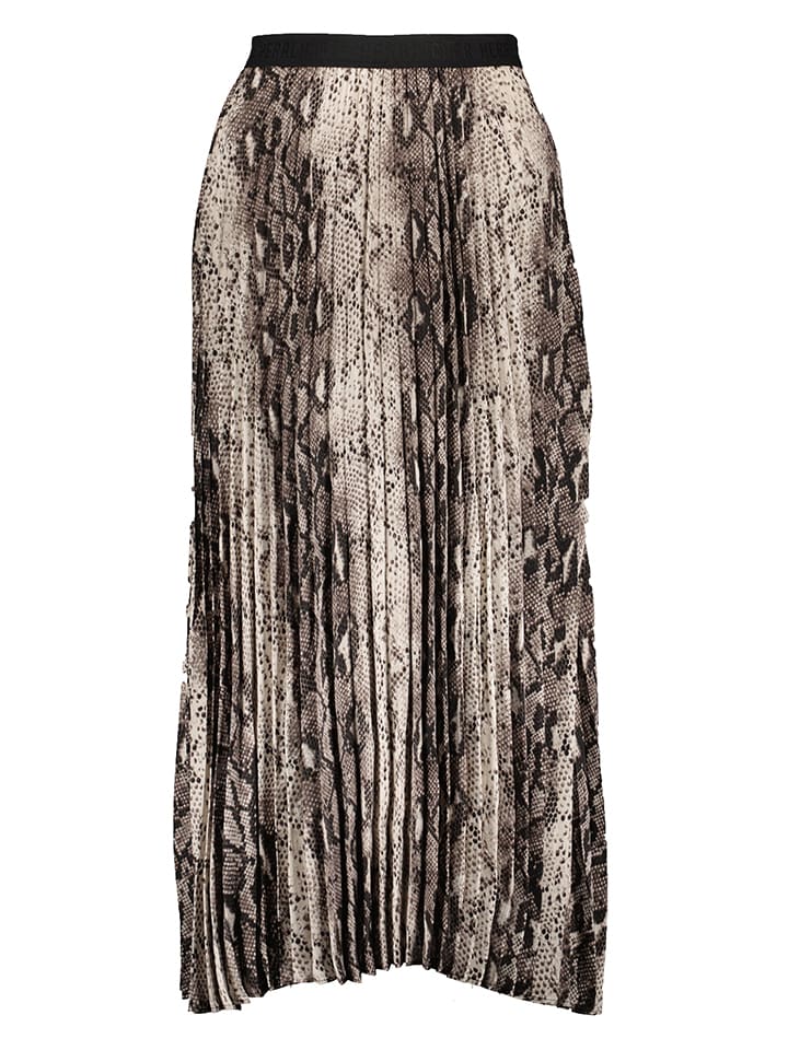 Herrlicher Plisseerock in Braun/ Beige günstig kaufen