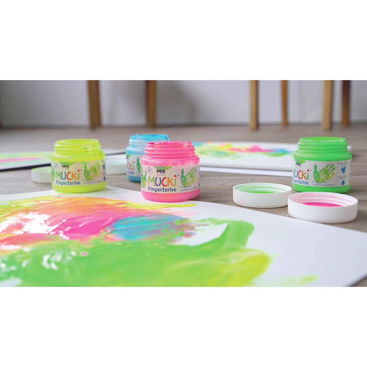 MUCKI Quietsch Fingerfarbe 150ml 4er