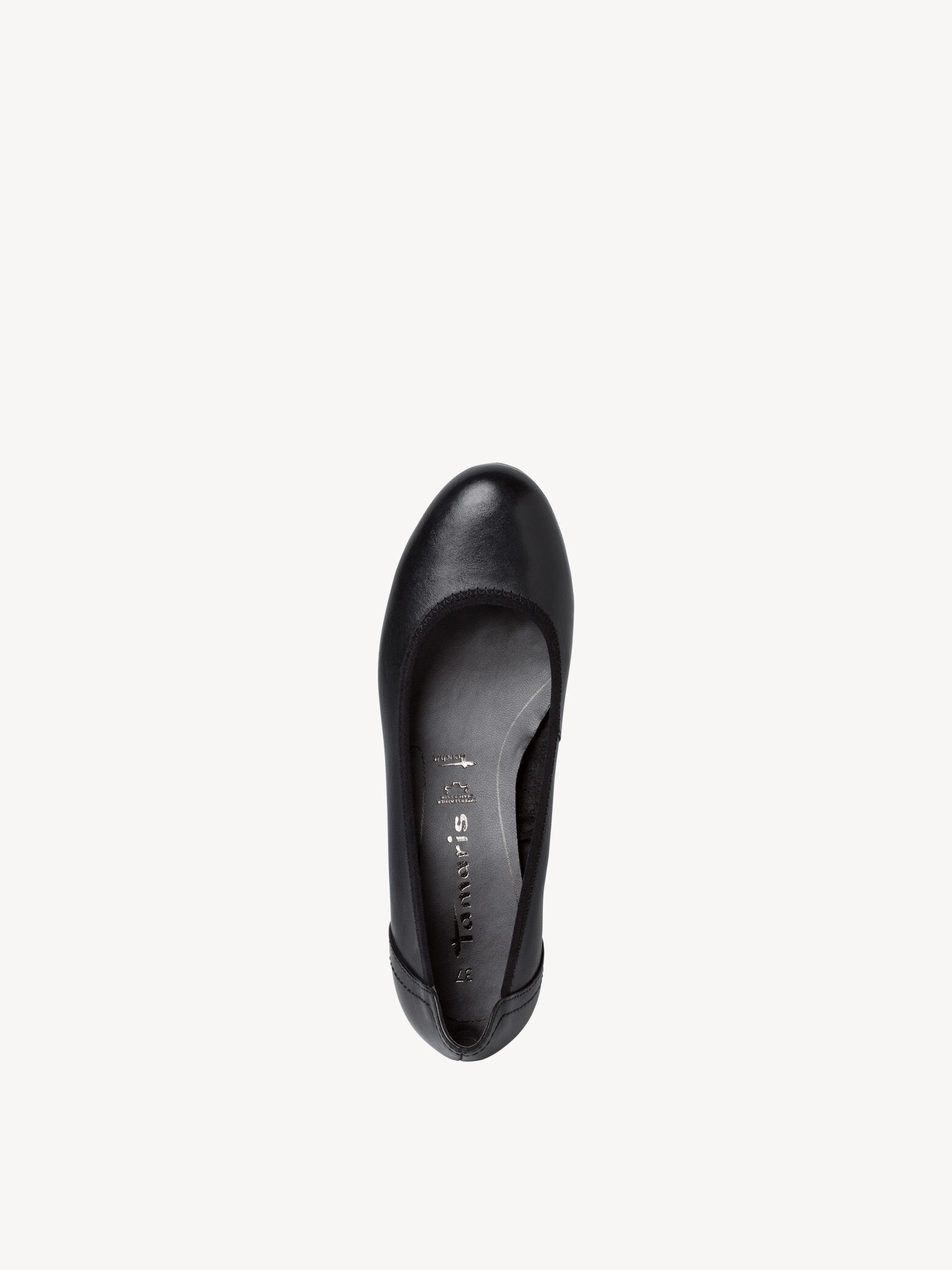 Keilpumps en cuir - noir